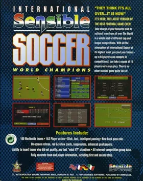 Sensible Soccer - International Edition_Disk2 box cover back